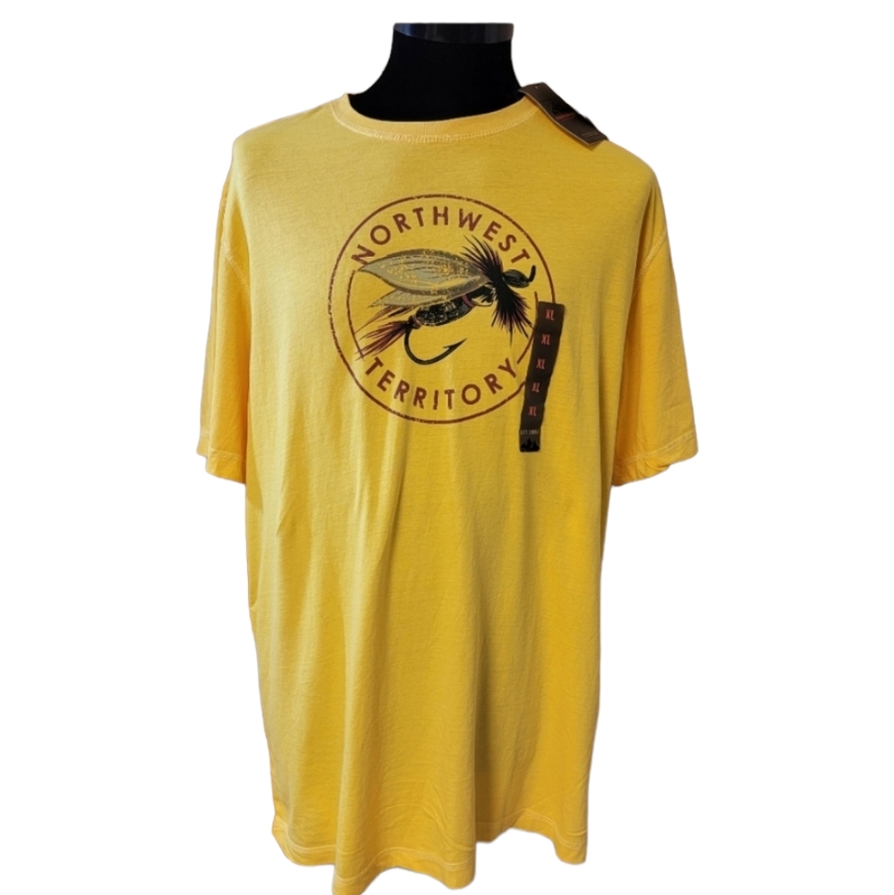 Vintage Northwest Terrority Yellow Fishing‎ Lure T-Shirt - XL